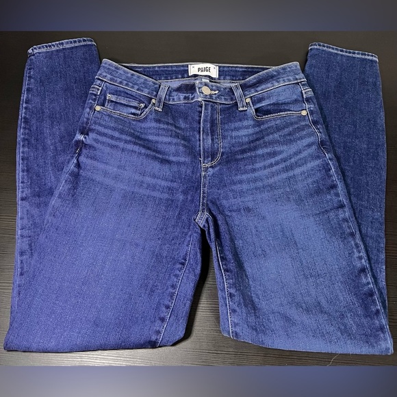 Paige Verdugo Ankle Mid Rise Denim Skinny Jeans Sz 28 - Picture 3 of 6